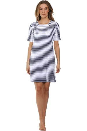 Pastunette Dames nachthemd korte mouw - Blue ocean