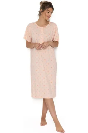 Cocodream Cocodream dames nachthemd katoen dots - Korte mouw