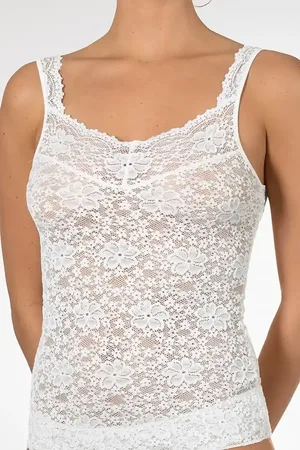 Nina Von C. Dames hemd kant - Millefleurs - Luxe kanten onderhemd voor vrouwen - Singlet lingerie top