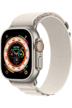Apple Alpine Loop Band voor de Watch Series 1-10 / SE / Ultra (2) - 42/44/45/46/49 mm - Maat L - Starlight