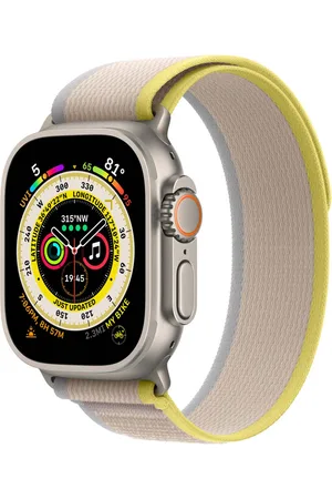 Apple Trail Loop Band voor de Watch Series 1-9 / SE / Ultra (2) - 44/45/49 mm - Maat M/L - Geel / Beige