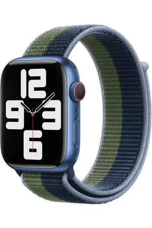 Apple Sport Loop Band voor de Watch Series 1 t/m 9 / SE (38/40/41 mm) | Series 10 (42 mm) - Abyss Blue/Moss Green