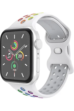Imoshion Sport⁺ bandje voor de Apple Watch Series 1 t/m 10 / SE / Ultra (2) (44/45/46/49 mm) - Maat S/M - White Rainbow