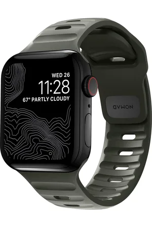 Nomad Sport band FKM voor de Apple Watch Series 1 t/m 9 / SE (38/40/41 mm) | Series 10 (42 mm) - Ash Green