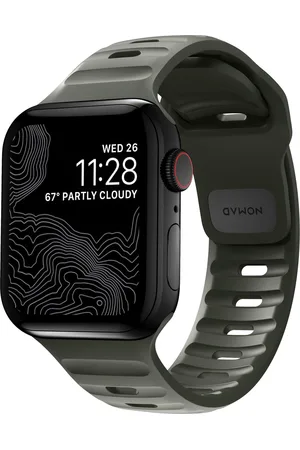 Nomad Sport band FKM voor de Apple Watch Series 1 t/m 10 / SE / Ultra (2) (44/45/46/49 mm) - Ash Green