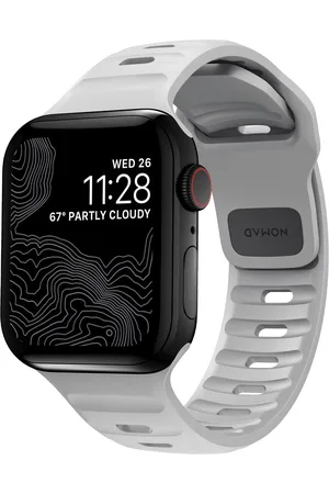 Nomad Sport band FKM voor de Apple Watch Series 1 t/m 10 / SE / Ultra (2) (44/45/46/49 mm) - Lunar Gray
