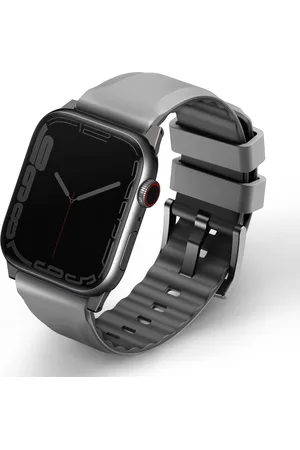 Uniq Linus AiroSoft™ Siliconen bandje voor de Apple Watch Series 1 t/m 10 / SE / Ultra (2) (44/45/46/49 mm) - Chalk Grey