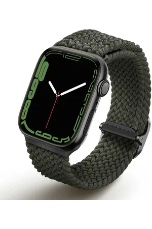 Uniq Aspen Braided bandje voor de Apple Watch Series 1 t/m 9 / SE (38/40/41 mm) | Series 10 (42 mm) - Cypress Green
