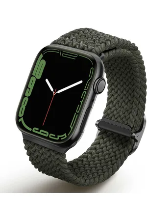 Uniq Aspen Braided bandje voor de Apple Watch Series 1 t/m 10 / SE / Ultra (2) (44/45/46/49 mm) - Cypress Green