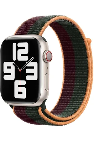 Apple Sport Loop Band voor de Watch Series 1 t/m 10 / SE / Ultra (2) (44/45/46/49 mm) - Dark Cherry/Forest Green