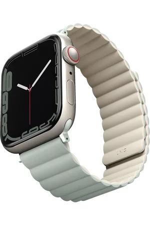 Uniq Revix dubbelzijdig bandje voor de Apple Watch Series 1 t/m 9 / SE (38/40/41 mm) | Series 10 (42 mm) - Sage/Beige