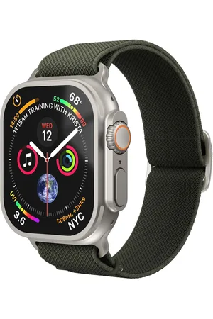 VONMÄHLEN Classic Nylon Loop bandje voor de Apple Watch | 44/45/46/49 mm - Olive