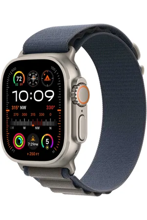 Apple Alpine Loop Band voor de Watch Series 1 t/m 10 / SE / Ultra (2) (44/45/46/49 mm) - Maat M - Blue