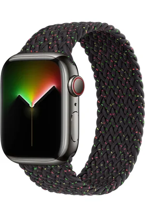 Apple Gevlochten solobandje voor de Watch | 38/40/41/42 mm - Maat 4 - Black Unity