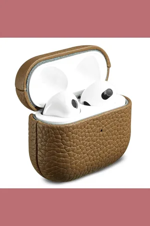 Accezz Echt Lederen Case voor de AirPods 3 - Taupe