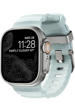 Nomad Rocky Point Band voor de Apple Watch | 44/45/46/49 mm - Icy Blue Glow/Natural