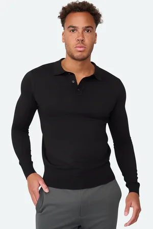 Solution Clothing Long sleeve polo Ralf Black maat L |