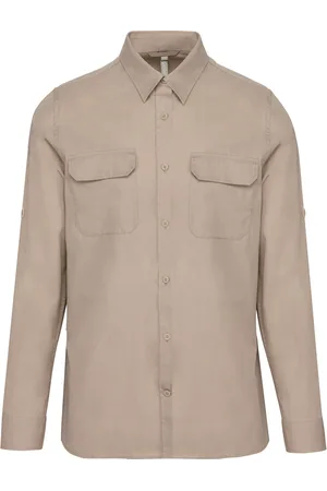 Kariban Shirt met lange mouwen Safari