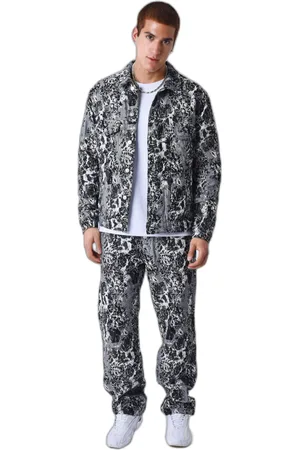 Project X Paris Denim jack met abstract motief