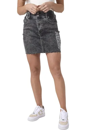 Project X Paris Denim rok met print op vrouwenzijde