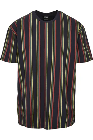 Urban classics T-shirt printed oversized retro stripe (grandes tailles)