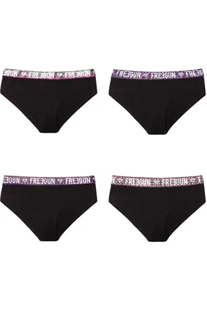 Freegun Effen katoenen boxershort voor meisjes (x4)
