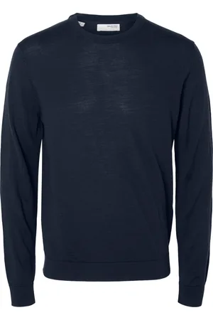 SELECTED Merino trui met ronde hals Tray