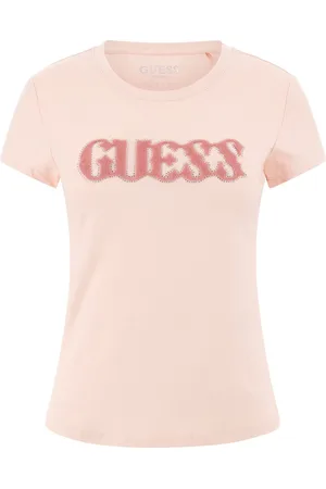Guess T-shirt met een logo van een paardenstaart voor vrouwen R5