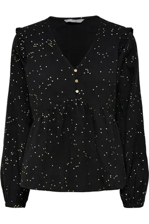 ONLY Dames-T-shirt met lange mouwen onllucaill