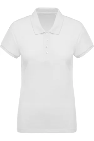 Kariban Damespolo met witte piquémouwen