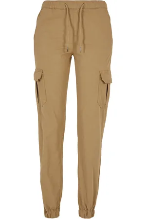 Urban classics Hoog getailleerde cargo broek dames
