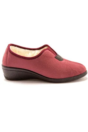 Pediconfort Verwarmde pantoffels voor dames met voornamelijk wol