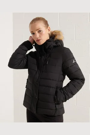 Superdry Klassiek damesjack van imitatiebont Fuji