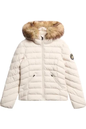 Superdry Gewatteerd donsjack voor dames Fuji Faux Fur