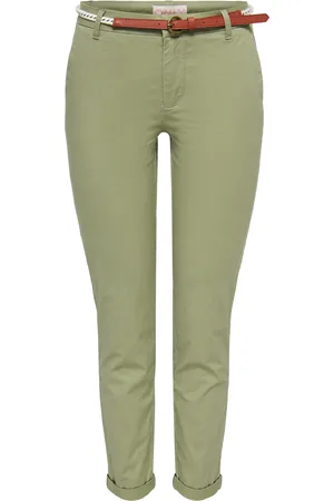 ONLY Dames chino broek met katoenen tailleband Biana CC