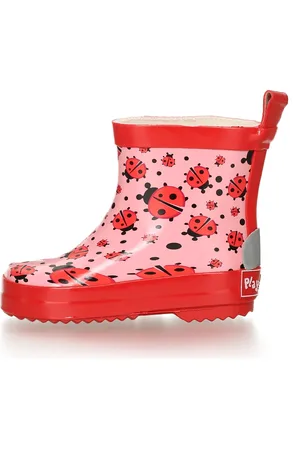 Playshoes Rubberen regenlaarzen voor babymeisjes Low Lady Bug