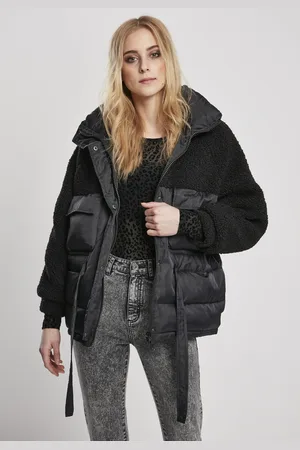 Urban classics Jasje vrouw sherpa mix puffer