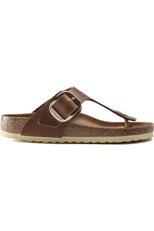 Birkenstock Damessandalen Gizeh Big Buckle Natural Leather Oiled