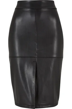 Urban classics Kokerrok in synthetisch leer voor dames