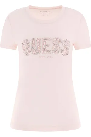 Guess Dames T-shirt met ronde hals van kant