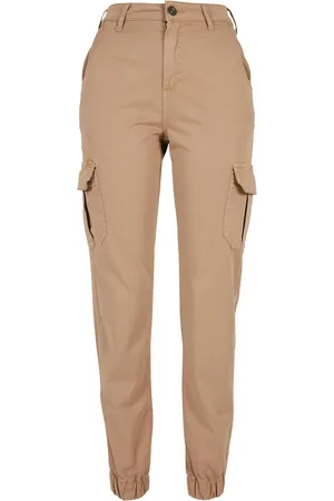 Urban classics Dames Cargo broek met hoge taille