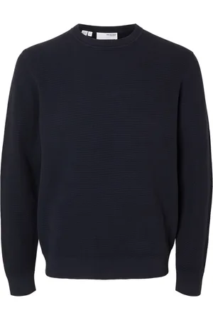 SELECTED Trui met ronde hals Ross Structure