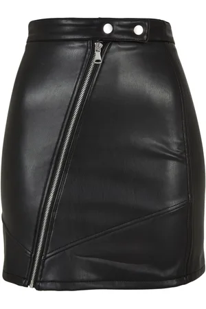 Urban classics Synthetisch leren rok vrouw Biker