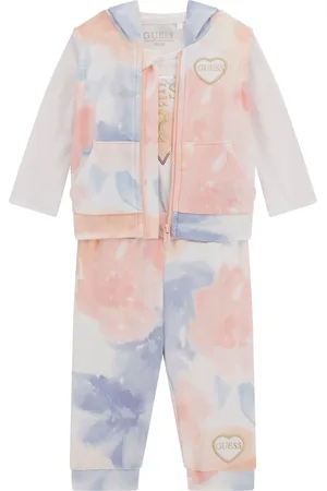 Guess Set van sweatshirt met capuchon, body en broek voor meisjesbaby