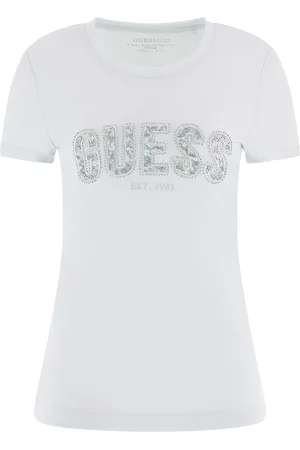 Guess Dames T-shirt met ronde hals van kant