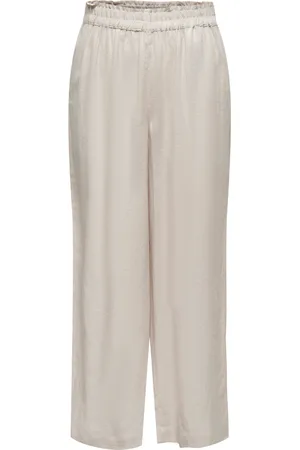 ONLY Damesbroek met hoge taille in linnenmix Tokyo