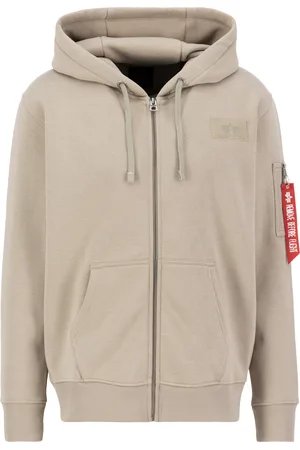 Alpha Industries Hooded sweatshirt met rits Back Print