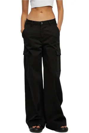 Urban classics Wijde cargo broek met hoge taille dames