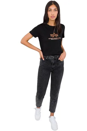 Alpha Industries Dames-T-shirt New Basic Foil Print