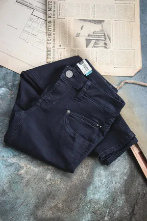 Freeman T Porter Hoge taille cropped jeans voor dames Alexa